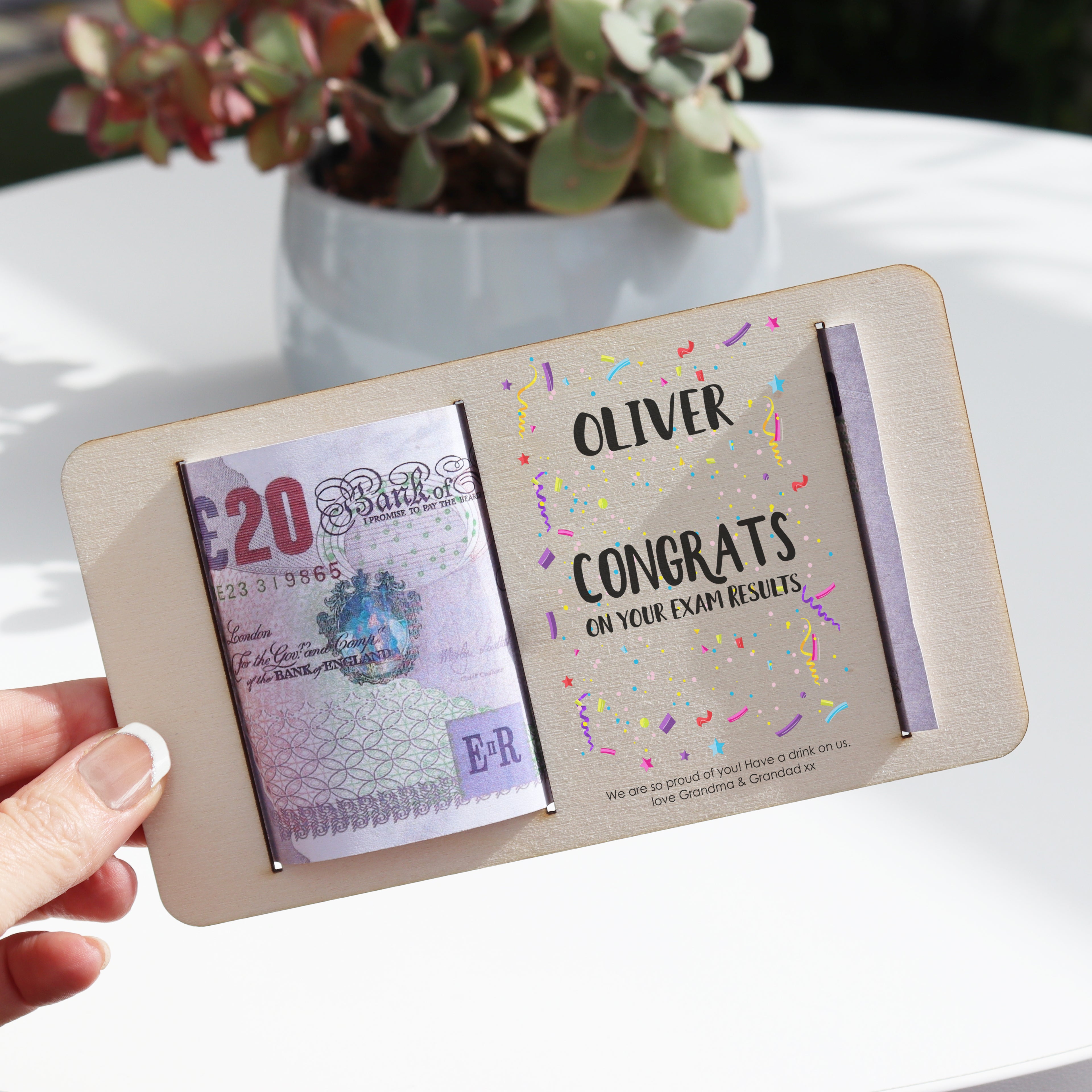 Personalised Money Gift Holder