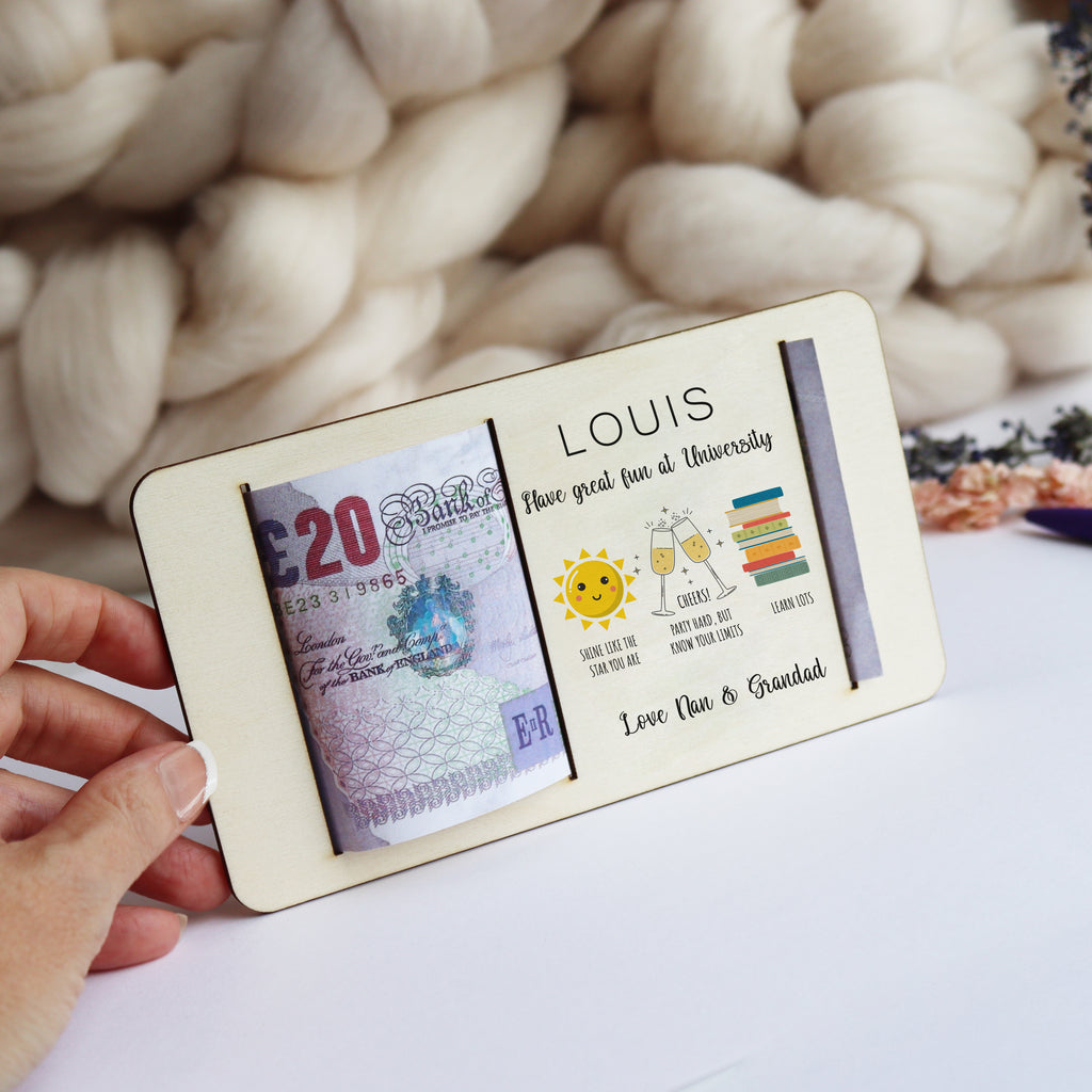 Personalised University Money Gift Holder