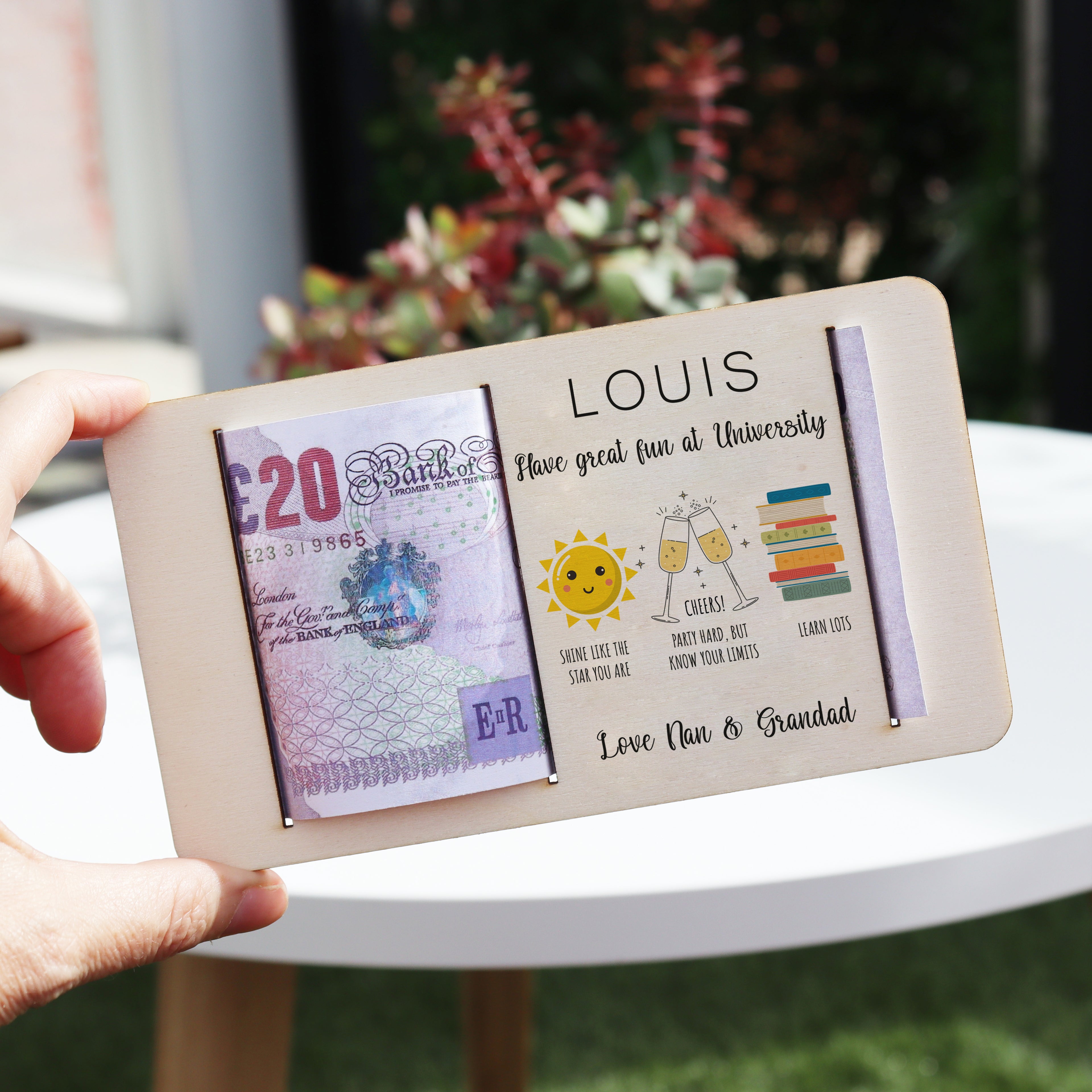 Personalised University Money Gift Holder