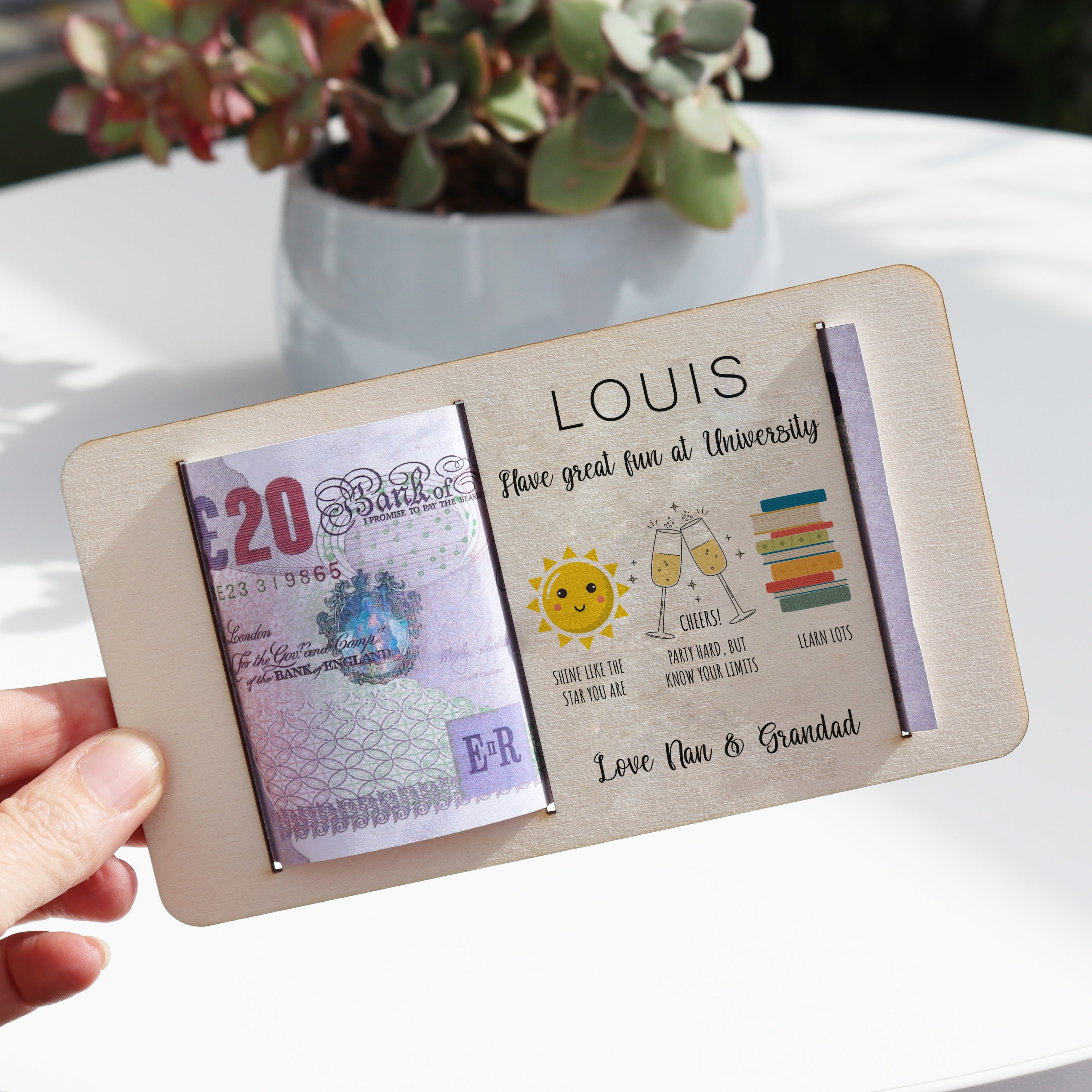 Personalised University Money Gift Holder