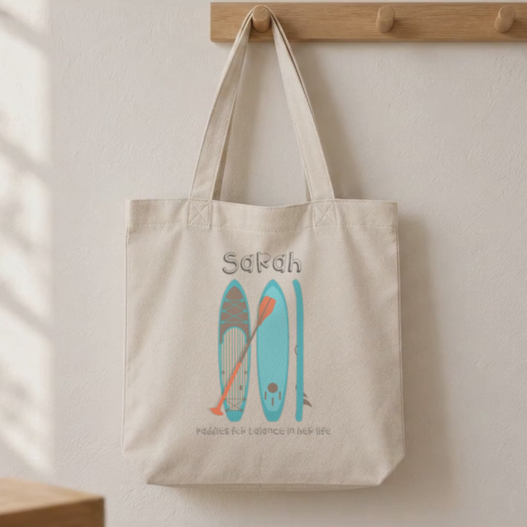 Personalised I Paddle For Balance Paddleboard Tote Bag