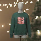 Green Holly Jolly Vibes Retro Christmas Jumper video