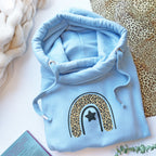 Cowl Neck Luxe Baby Blue Hoodie
