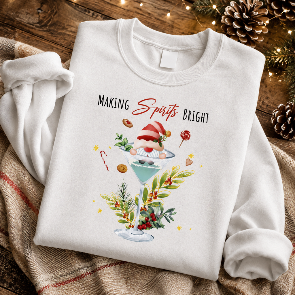 Making Spirits Bright Black Christmas Jumper