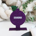 Personalised Purple Bauble Christmas Place Setting