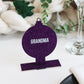 Personalised Purple Bauble Christmas Place Setting