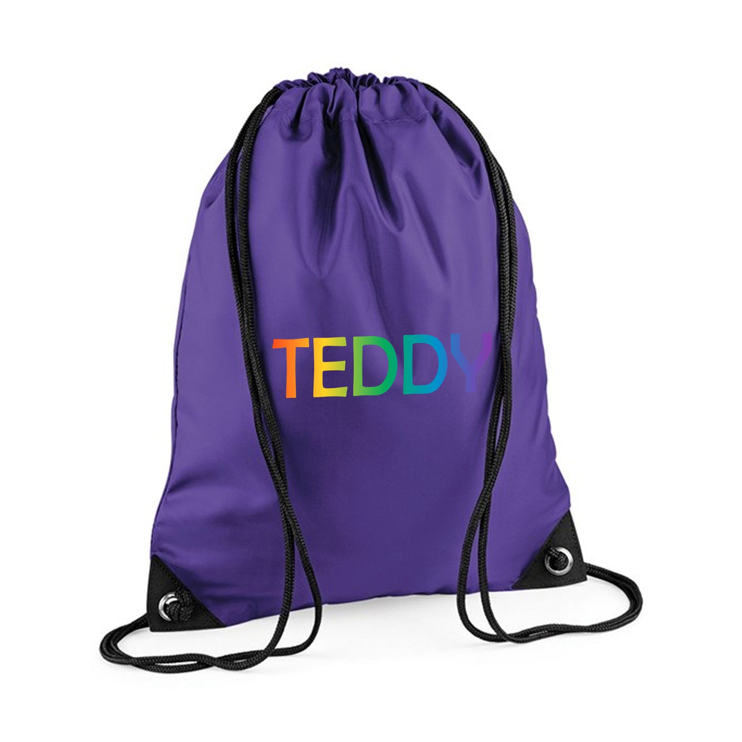 Personalised Rainbow PE Drawstring Bag