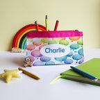 Personalised Rainbow Bubble Pencil Case