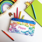 Personalised Rainbow Bubble Pencil Case
