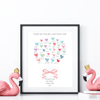 Personalised Teacher Gift Heart Print