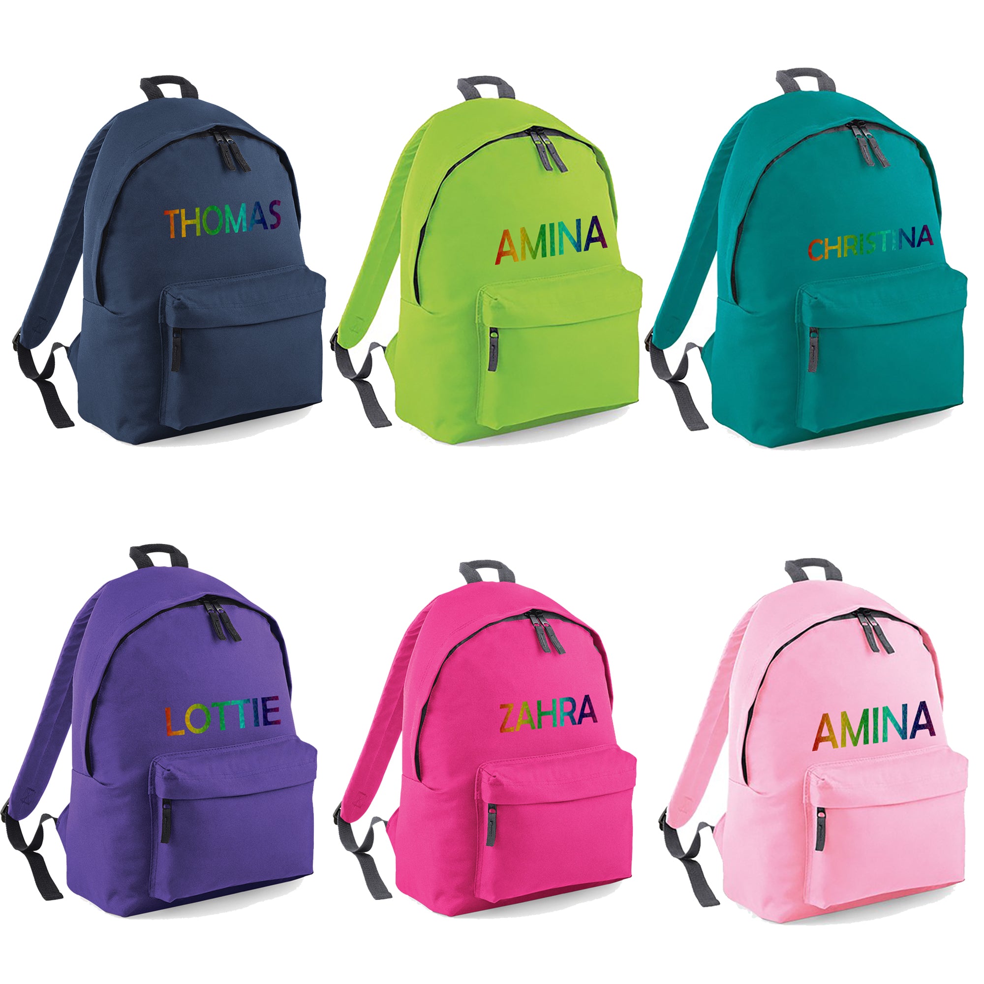Rainbow Name Back Pack