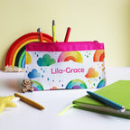 Personalised Watercolour Rainbow Pencil Case