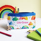 Personalised Watercolour Rainbow Pencil Case