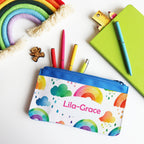 Personalised Watercolour Rainbow Pencil Case