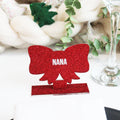 Personalised Red Bow Christmas Place Setting