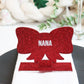 Personalised Red Bow Christmas Place Setting