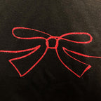 Christmas Jumper Hand Drawn Red Bow