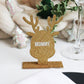 Personalised Gold Reindeer Christmas Place Setting