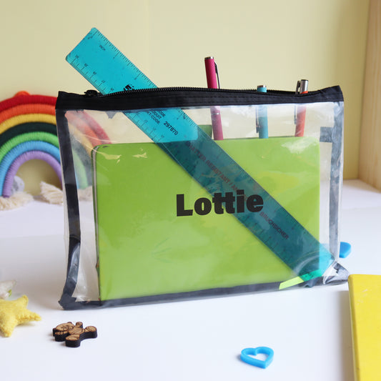 Clear Pencil Case Personalised