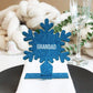 Personalised Snowflake  Christmas Place Setting | Sparkling Dining Arrangement | Elegant Table Setting | Shimmering Snowflake Table Names