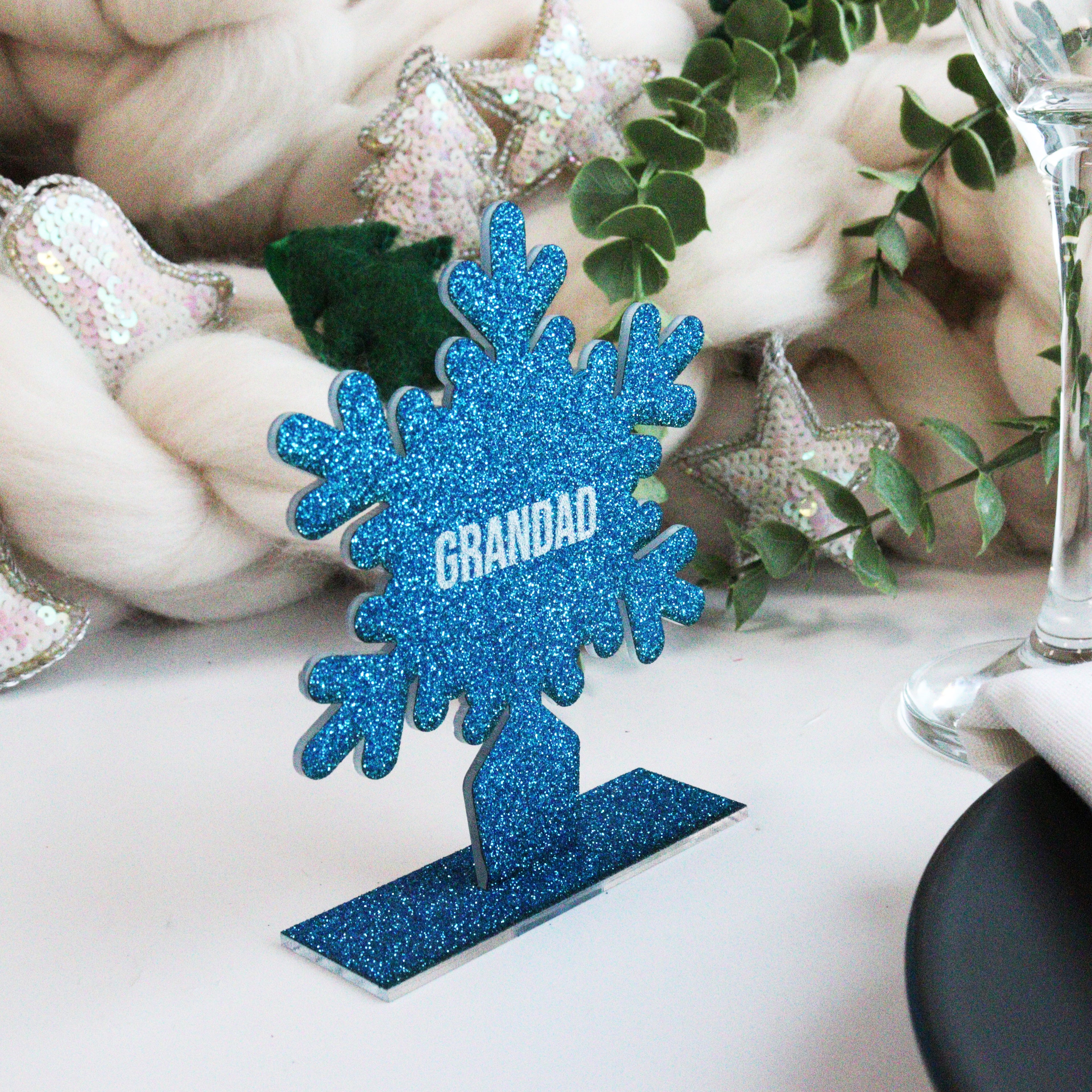 Personalised Snowflake  Christmas Place Setting