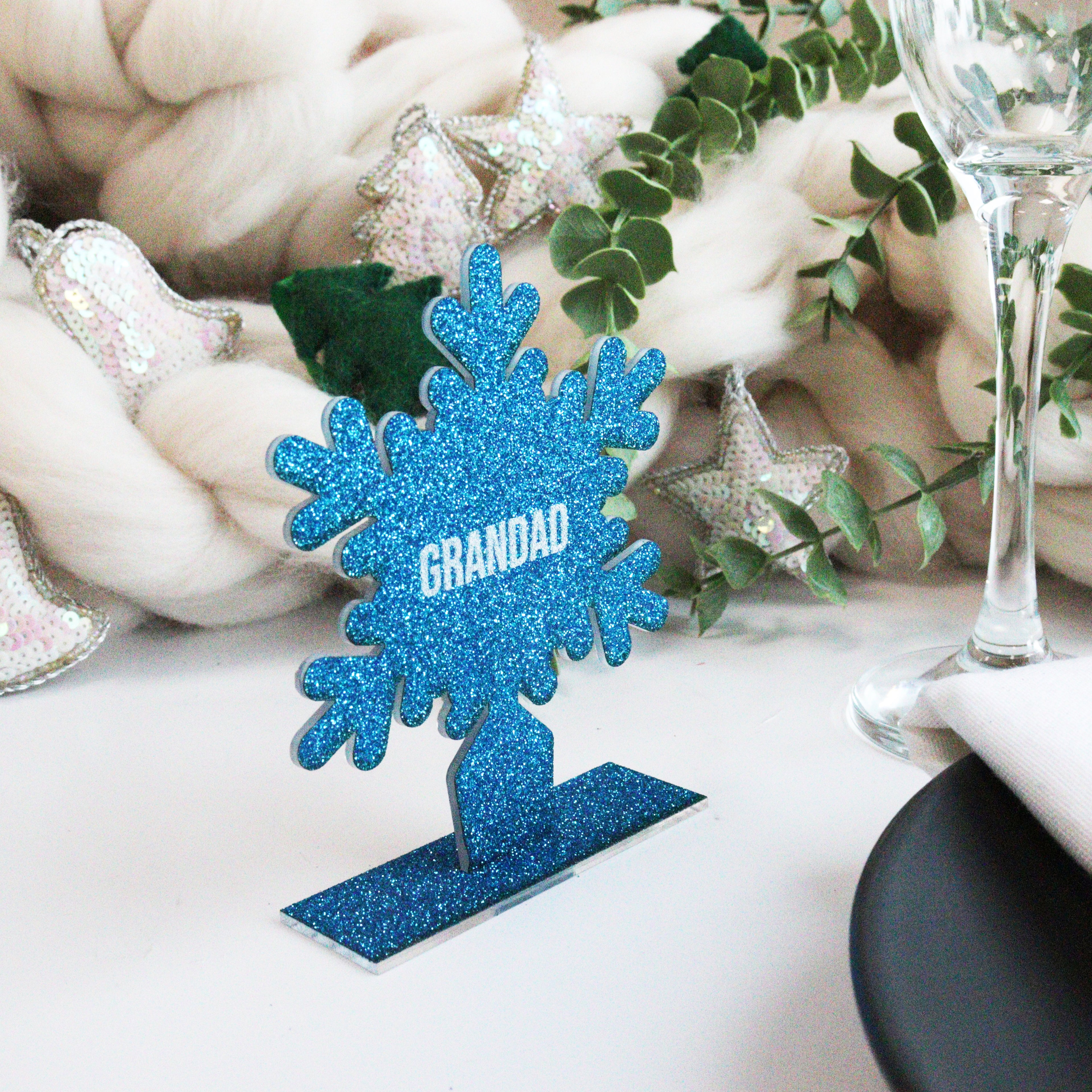 Personalised Snowflake  Christmas Place Setting