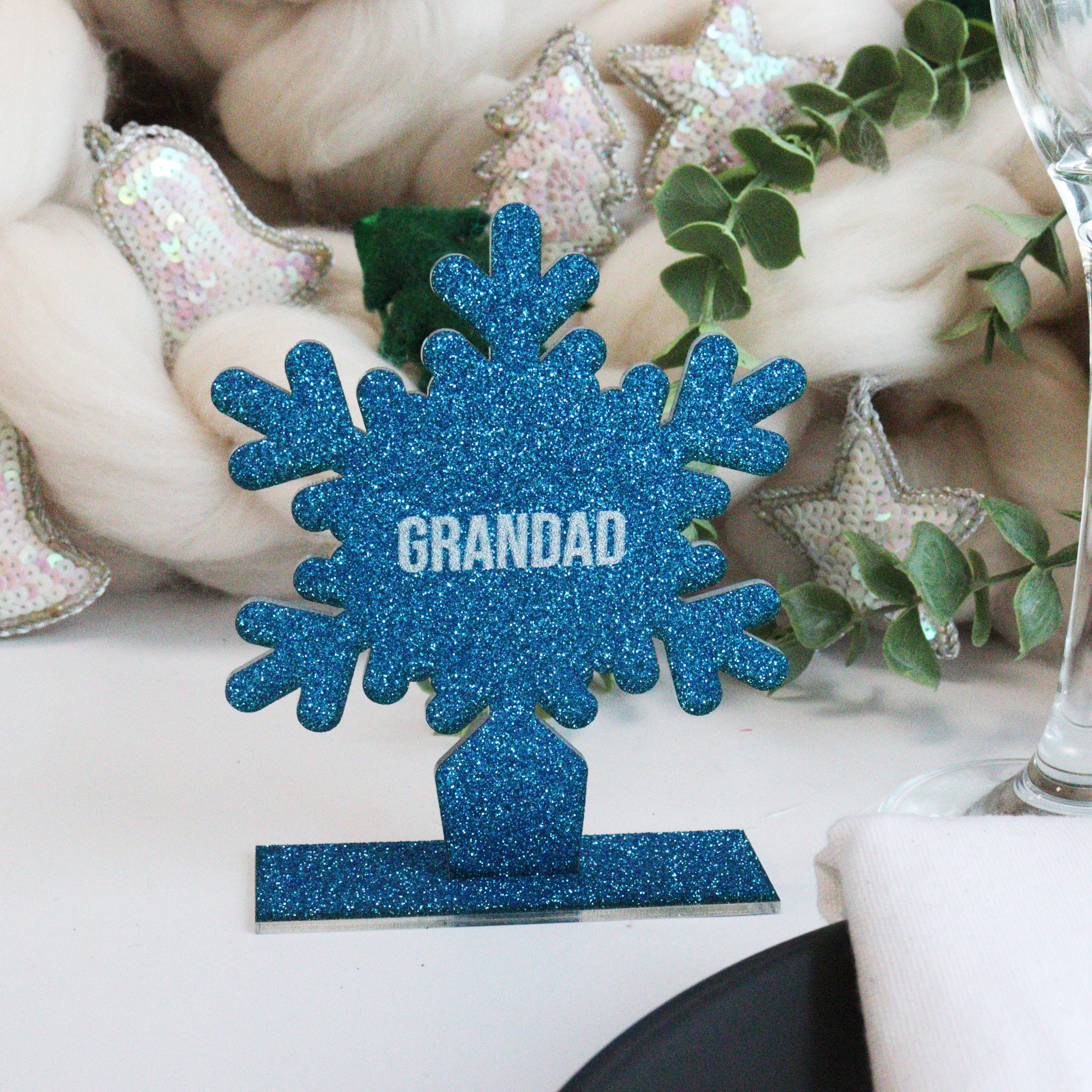 Personalised Snowflake  Christmas Place Setting