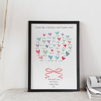 Personalised Teacher Gift Heart Print