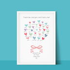 Personalised Teacher Gift Heart Print