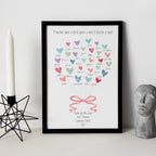 Personalised Teacher Gift Heart Print