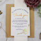 Wedding Thank You Foiled Place Setting