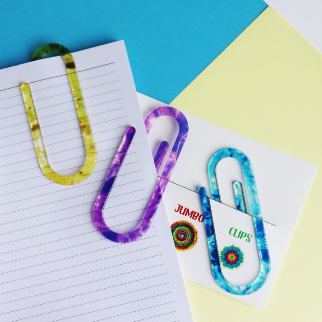 Tie Dye Jumbo Paperclips