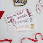 Personalised Valentine's Date Night Gold Foil Gift Ticket