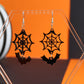 Halloween Web And Bat Earrings