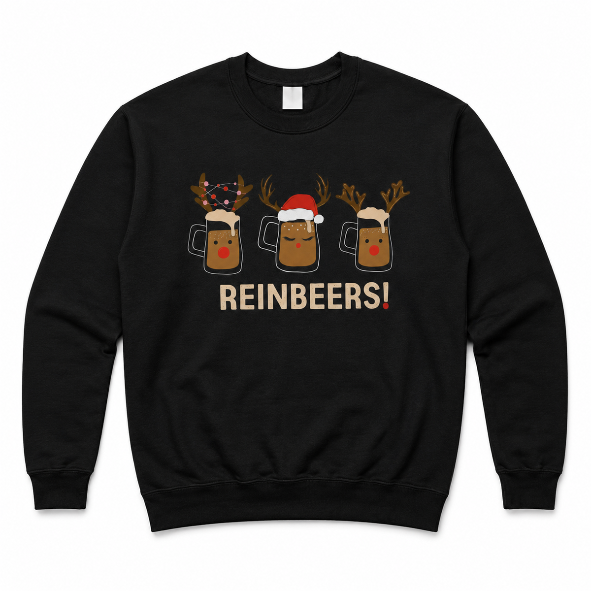 Black Reinbeers Beer Christmas Jumper