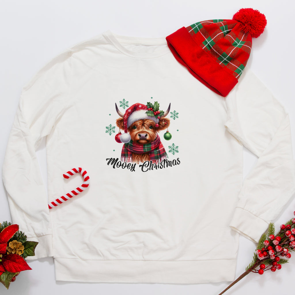 Mooey Christmas Highland Cow Christmas Jumper