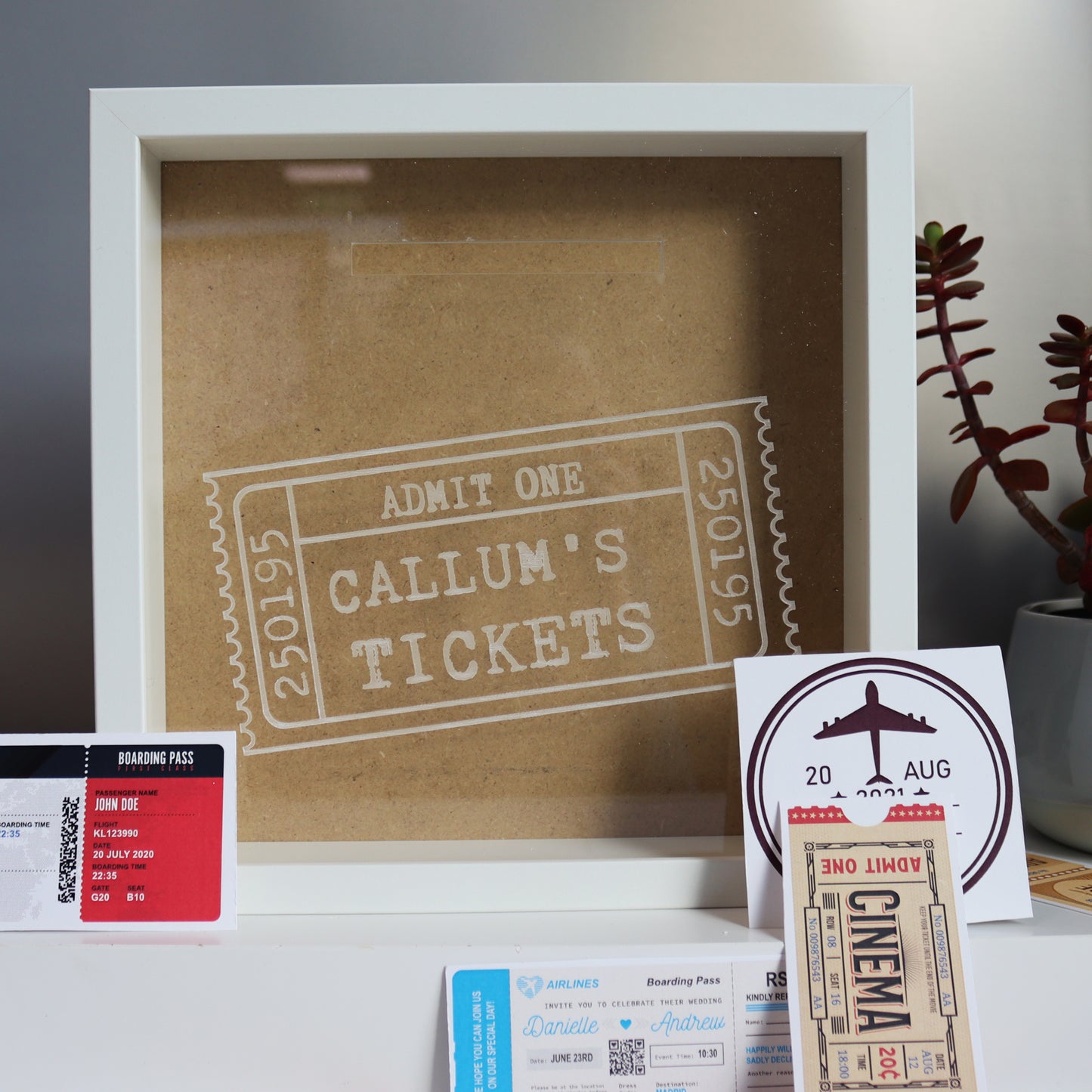 Personalised Ticket Collection Box