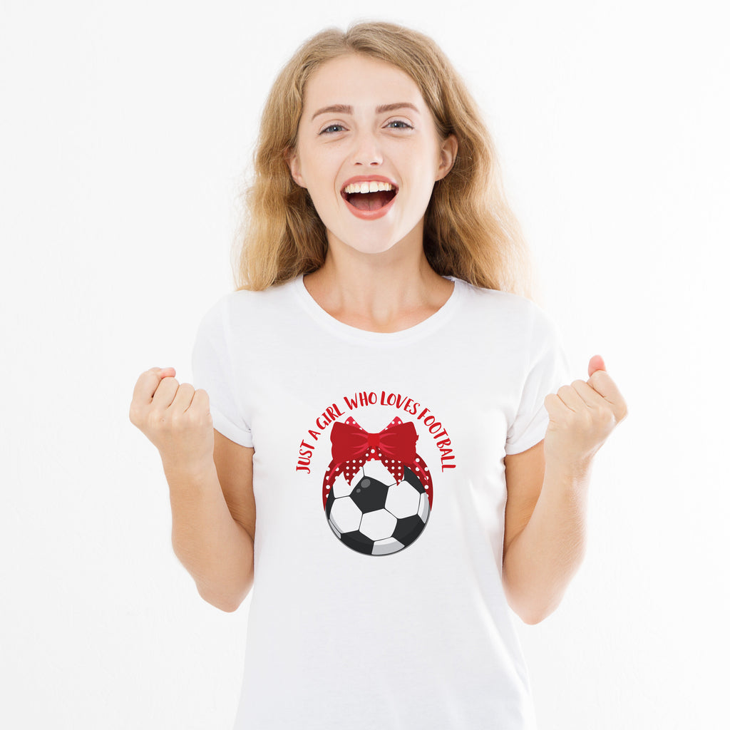 Just A Girl Who Likes Football Adult T-Shirt