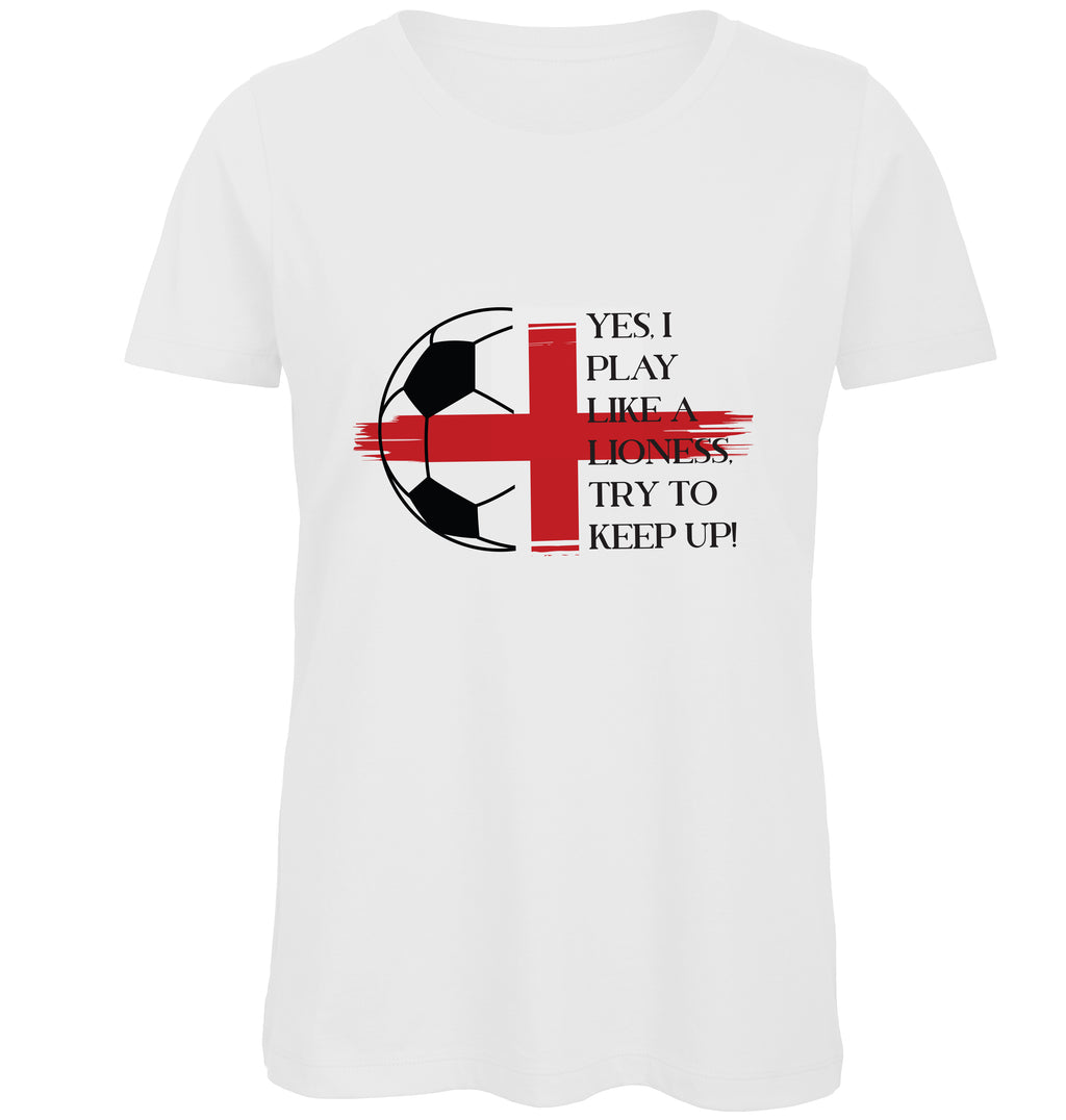 I Play Like A Lioness Women's Football Kids T-Shirt