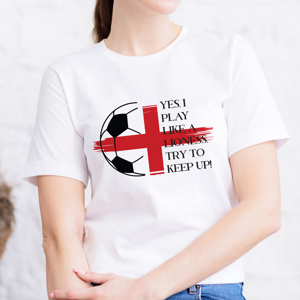 I Play Like A Lioness Women's Football Adult T-Shirt