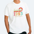 White t-shirt with retro 'Vintage 1993 Limited Edition' 30th birthday design