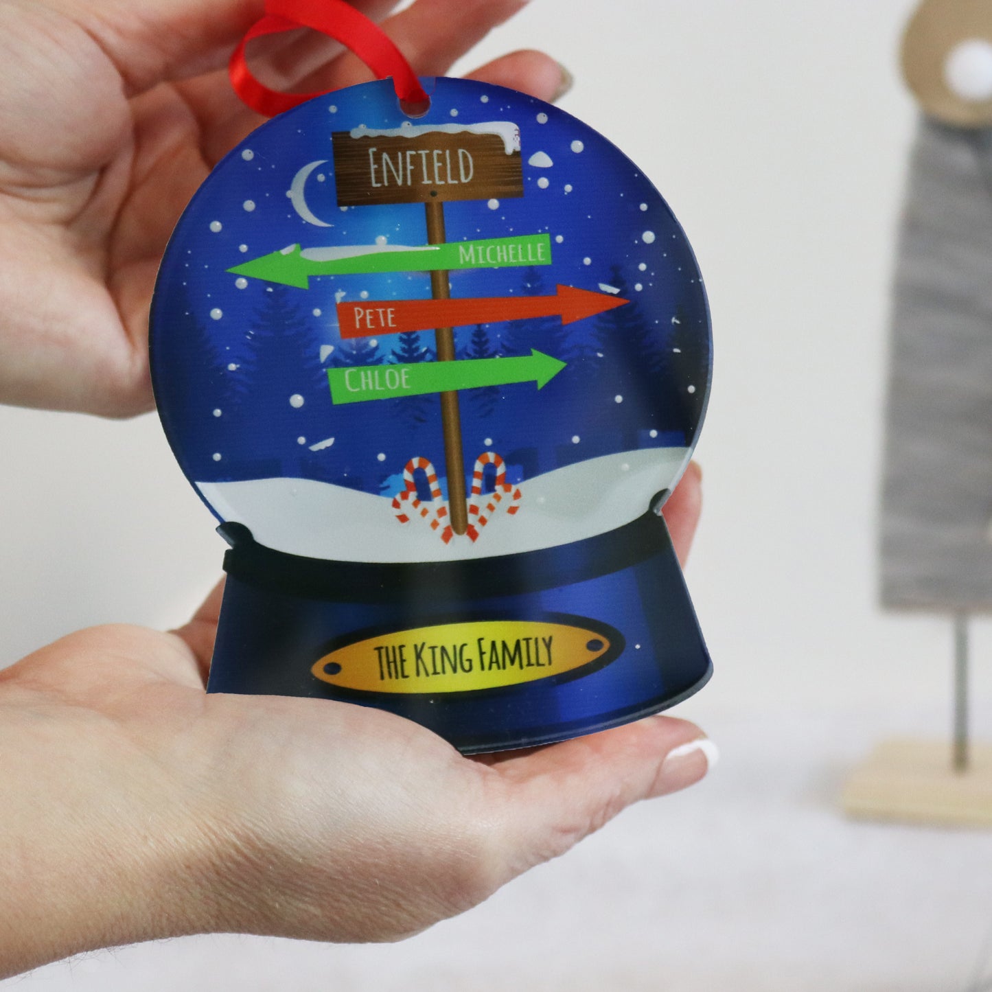 Personalised Family Snowglobe Bauble