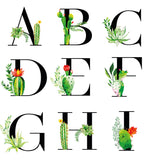 Personalised Succulent Cactus Name Print