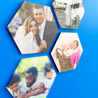Acrylic hexagon photo print