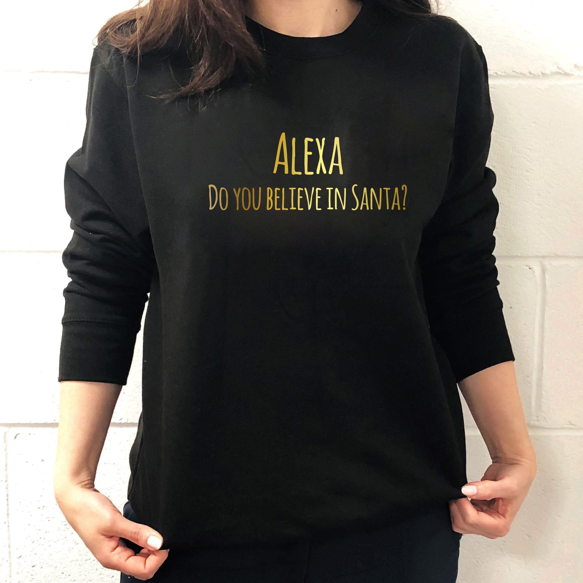 Alexa do you believe in Santa Christmas jumper