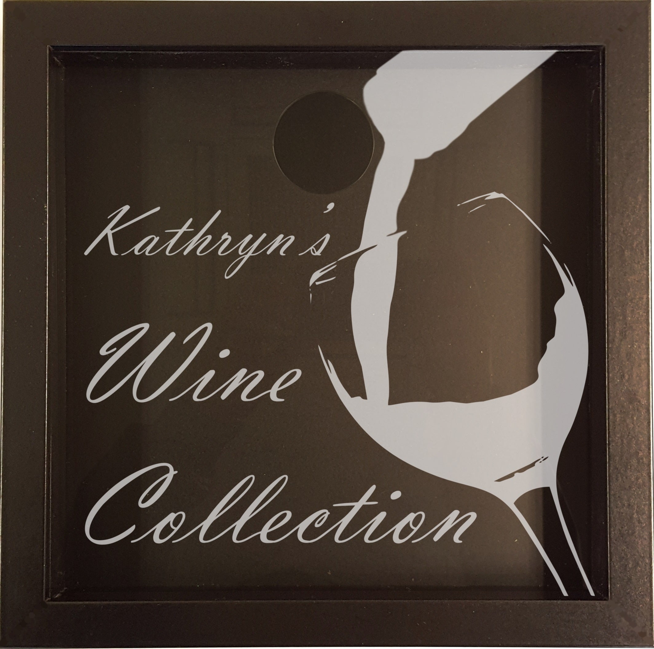 Personalised wine cork collection box