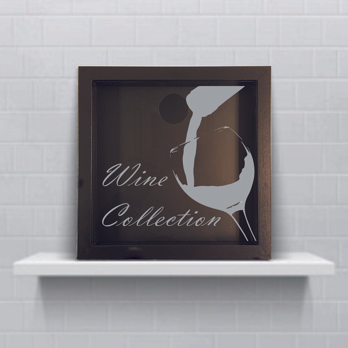 Personalised engraved wine cork collection box