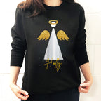 Kids Personalised Angel Christmas Sweatshirt