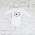 Monochrome Cat Baby Grow