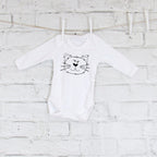 Monochrome Cat Baby Grow